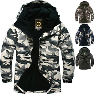 Giacca da snowboard sci elegante da uomo qualità maglione parka cappotto top MILITARE S-3XL - Foto 1 di 21