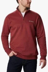 Columbia Mens Hart Mountain 11 Half Zip Sweatshirt Red Jasper 4X Extended - Picture 1 of 4