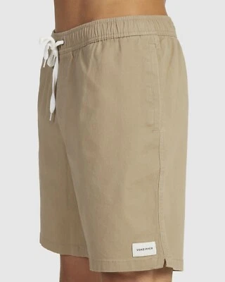 Von Zipper Men's Twill Dogs 18.5" Sand Elasticated Stretch Walk Shorts Size 30 - image 1 of 4