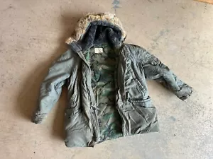 Rare N-38 Modified Flying Jacket Camo Lining Vietnam Medium USAF Coat Skyline - Picture 1 of 11