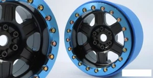 SSD 2.2" Challenger PL Beadlock Wheels BLACK BLUE SSD00435 for Pro Line tyres - Picture 1 of 4