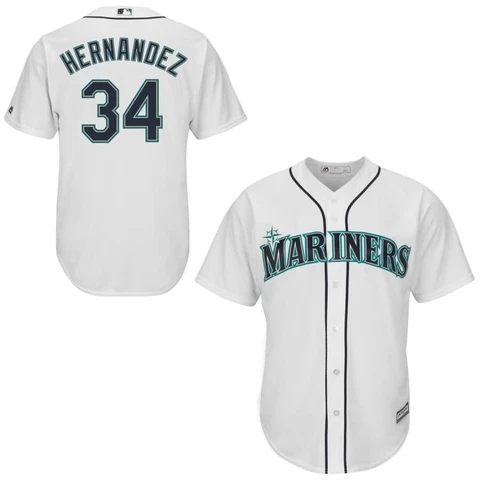 Felix Hernandez Mariners Youth Replica Jersey Home Large Cover
