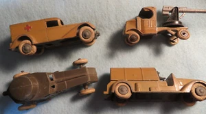 4 Vintage 1930's Tootsietoy Military Vehicles - Picture 1 of 24
