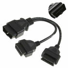 Latest 16 pin OBD OBDII Splitter Extension Cable Male to Dual Female Y Cable TM