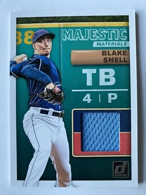 2019 Donruss Blake Snell Majestic Materials Jersey Patch San Diego Padres 🔥🔥🔥 - Image 1 of 4