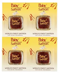 4 Box-250mg Original Premium Saffron Untreated Uncolored Baby Brand FREE SHIP - Picture 1 of 7