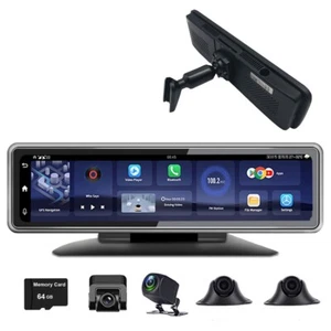 12 inch 4 Cameras 4G Android 8.1 Car DVR Dash Cam WiFi GPS Navi Video Recorder - Picture 1 of 14