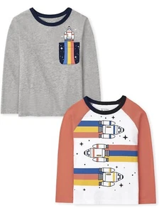 The Children's Place Boys Space Top 2 Pack, Multi CLR Size 4T - Picture 1 of 7