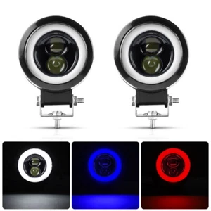 3inch Round LED Work Light Bar Spot Pods Halo DRL Lamp Fog Driving Offroad ATV - Picture 1 of 18