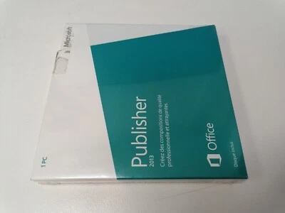 NUOVO SIGILLATO Microsoft Publisher 2013 DVD Africa francese/Caraibi fattura IVA - Immagine 1 di 4