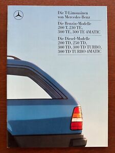 Prospekt / brochure Mercedes-Benz T-Modelle 200 T - 300 TD 4Matic W124 MY 1987