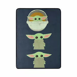 Star Wars Baby Yoda Blanket 46" x 60'' Mandalorian Expressions" Soft Throw Grogu - Picture 1 of 1