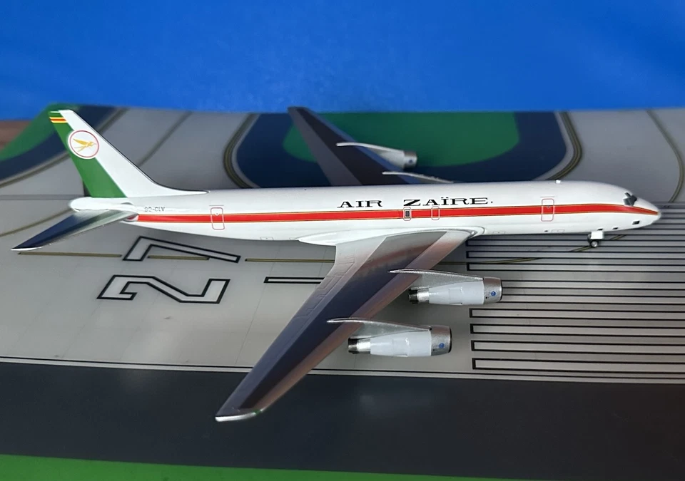 Air Zaire Douglas DC-8-54 9Q-CLV 1980s colors 1:200 scale diecast Aeroclassics - Image 1 of 1