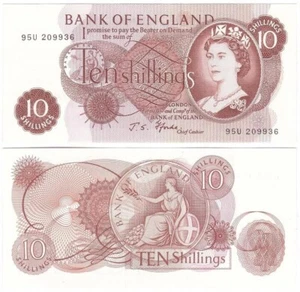 England / Great Britain - 10 Shillings 1960 - 1970 UNC J. S. Fforde P. 373c - Picture 1 of 1