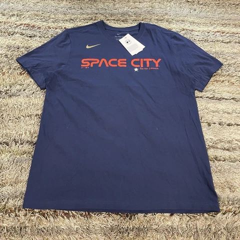 Nike Tee MLB Houston Astros Justin Verlander Space City T-Shirt Mens L Navy $35 Cover