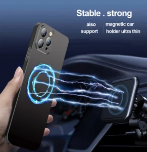 Magnetic Ultra Thin Car Holder Cover Case For Iphone 16 Pro Max 15 14 13 12 11 - Photo 1 sur 8