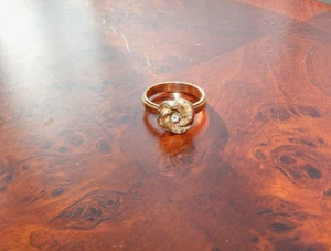 Sz 5 14k Engraved ALWAYS & FOREVER Diamond Embossed Victorian Love Knot Ring - Picture 1 of 8
