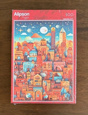 Alipson "Amazing City" 500 Piece Jigsaw Puzzle-HTF-NEW SEALED - Image 1 of 4