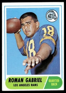 1968 Topps Roman Gabriel Los Angeles Rams #132 A19 - Imagen 1 de 2