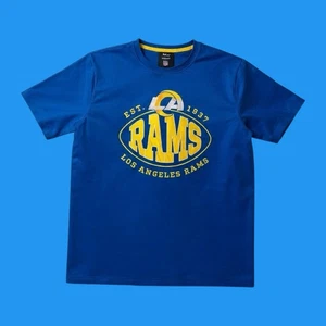 Hugo Boss x NFL Los Angeles Rams Herren T-Shirt Größe XL Grafik Logo Rundhals Blau - Bild 1 von 14