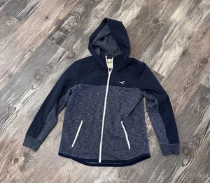 Hollister Hoodie Medium Adult Blue Full Zip Pockets Sweatshirt Casual Mens S - Picture 1 of 3