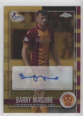 2021 Chrome SPFL Scottish Premier League Gold Refractor /50 Barry Maguire Auto - Image 1 of 2