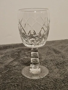 Libbey Rock Sharpe Tall Water/Wine Glass 1930 Square Stem Crystal 7x3 In. - Picture 1 of 7