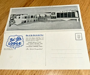 Vintage BEL-AIR LODGE MOTOR HOTEL, Colorado Springs Brochure - Picture 1 of 4