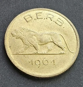 RWANDA BURUNDI 1 FRANC 1961 BERB Africa Lion - Picture 1 of 2