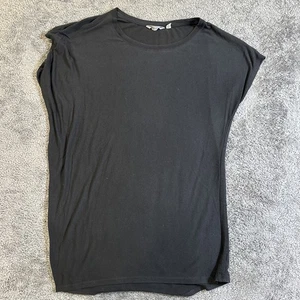 Camiseta Top Athleta Suave Con Facilidad Acanalada Cincha Negra M - Imagen 1 de 8