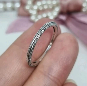 Genuine Pandora Silver ME Pave Ring S925 ALE π Size 56 - Picture 1 of 8