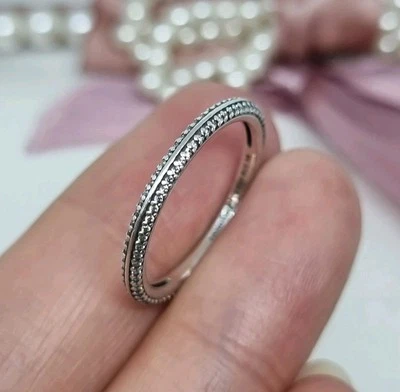 Genuine Pandora Silver ME Pave Ring  S925 ALE  💕 Size 56 - Image 1 of 4