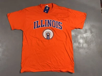 Vintage Illinois Fighting Illini Chief Shirt Men Large New With Tags Y2K 2004 - Image 1 of 4