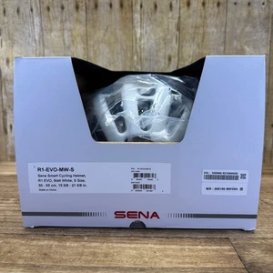 Casco de Ciclismo Inteligente Sena R1 EVO Blanco Mate Tamaño Pequeño Casco de Bicicleta ¡Nuevo! - Imagen 1 de 22