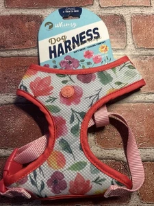 Whimsy Small Dog Harness 4-11 Lbs. Soft Mesh Cooling Comfort Floral New - Picture 1 of 3