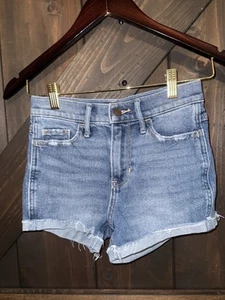 Hollister womens high rise short short vintage stretch size 00 Jean Shorts Denim - Picture 1 of 4