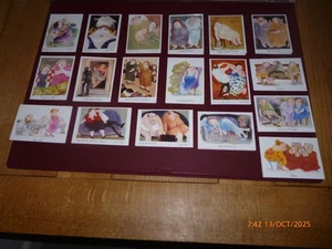 ERIKA OLLER x 18 SMALL BLANK ALL DIFFERENT CARDS UNWRAPPED/NO ENVELOPES *READ* - Picture 1 of 11