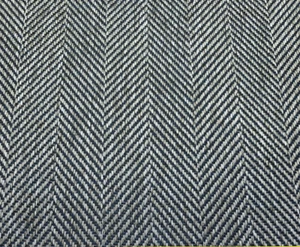 2 yd European Textiles Classic Blue Gray Chevron Herringbone Upholstery Fabric - Picture 1 of 8