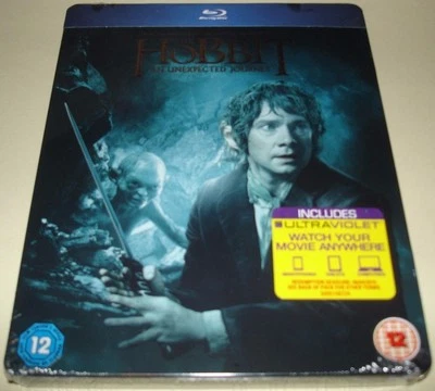 The Hobbit An Unexpected Journey Blu Ray Ultra Violet UK Exclusive Steelbook New - Image 1 of 3
