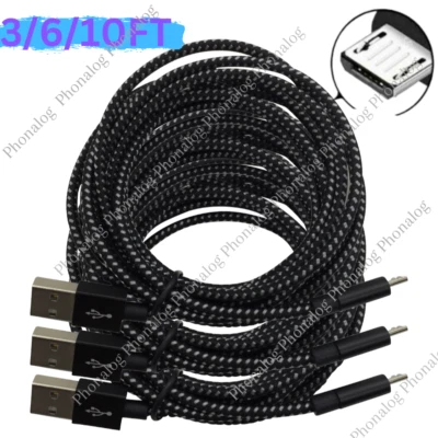 Micro USB Cable 3/6/10Ft Fast Charge Cord For Samsung S7 S6 LG Android Charger - Image 1 of 4