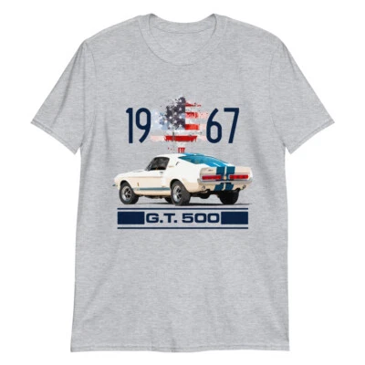 Camiseta Shelby GT500 1967 Mustang Fastback Coleccionista Coche Regalo Manga Corta Foto 1 de 4