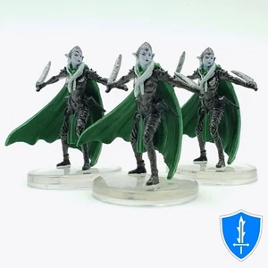 Drow Assassin x3 - Phandelver & Below Shattered Obelisk #16 D&D Icons of Realms - Picture 1 of 1