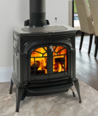 Estufa de leña intrépida Vermont Castings, negra, puertas tradicionales, 0002115 Foto 1 de 4