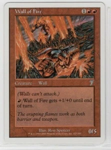 1x Wall of Fire - MTG Core Set 7th Edition - Near Mint - Foto 1 di 1