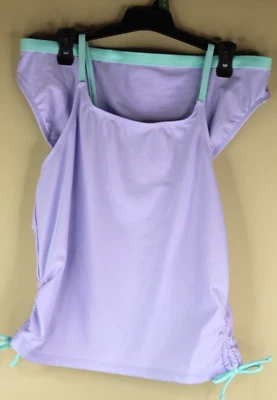 Wonder Nation Girls' Purple Side Tie Tankini Swimsuit 2-Piece Size XL - Image 1 of 4
