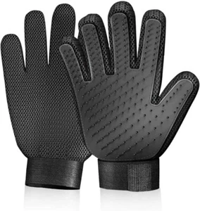 Pet Grooming Gloves Brush Dog Cat Fur Hair Removal Mitt Massage UPGRADED PAIR - Picture 1 of 6
