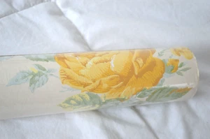 VTG RARE JANE CHURCHILL WALLPAPER COUNTRY GARDEN YELLOW ROSES England 11 Yd ROLL - Picture 1 of 8