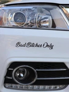 Bad Bitches Only Vinyl Decal Sticker Sexy Quote Decal Bad Boy - Picture 1 of 2