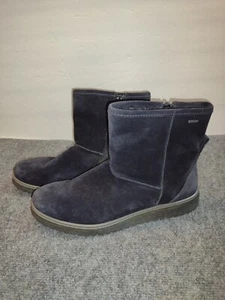 Legero 654-57 Ankle Boot Black Suede Fodr Hair Zipper Bottom Goretex W Size 8 - Picture 1 of 8