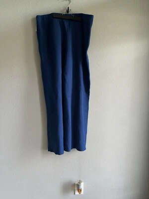 H Halston Blue Knit Pull On Flared Stretchy Pants XL - Image 1 of 4